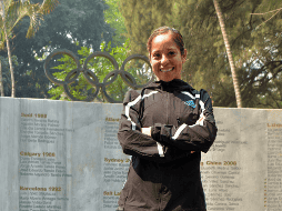 CITLALI MOSCOTE. La fondista jalisciense fue presentada este lunes ante los medios de comunicación como la primera atleta mexicana en dar la marca para Juegos Olímpicos en este ciclo. ESPECIAL / Code Jalisco