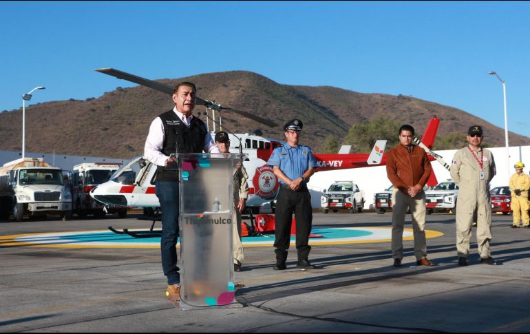 El helicóptero fue adquirido mediante un contrato de arrendamiento de 90 horas o 90 días por periodo, lo que ocurra primero, del 2021 al 2024. ESPECIAL/Gobierno de Tlajomulco