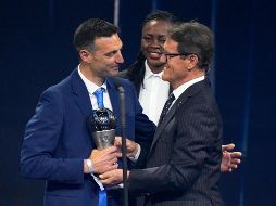 El premio al mejor entrenador del año fue para Lionel Scaloni. AP/Michel Euler