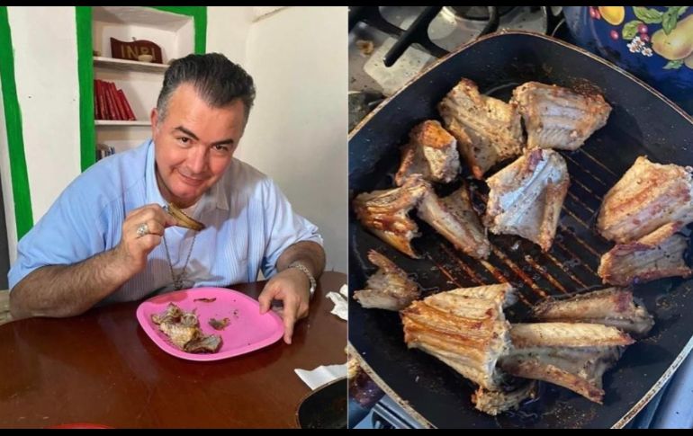 El obispo publicó en Facebook que estaba comiendo víbora de cascabel. SUN