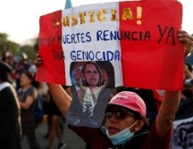 Marcha contra la presidenta Dina Boluarte. AP