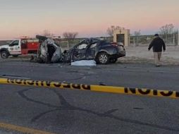 Los empleados del Oxxo invadieron el carril y se impactaron de frente con el carro de la familia. SUN