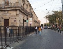 El Congreso de Jalisco fue blindado con vallas previo a las marchas del 8 de marzo, Día de la Mujer. EL INFORMADOR/ EVELYN OLVERA