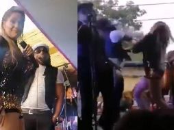 La grabación no sólo corrobora estas declaraciones, también detalla como en diferentes ocasiones, la cantante le pide al hombre que baje del escenario, pero éste no le hace caso. ESPECIAL