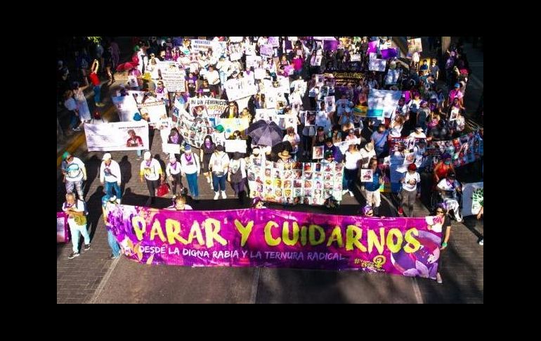 La tarde de este miércoles se realizan marchas del 8M en Guadalajara. EL INFORMADOR/ ARTURO NAVARRO