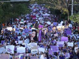 En Guadalajara hubo tres manifestaciones en el Día Internacional de la Mujer. EL INFROMADOR/ CARLOS ZEPEDA