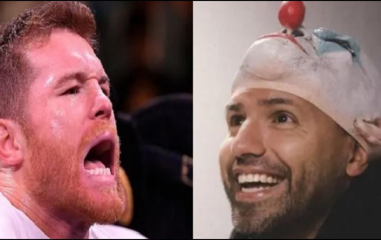 Tras la polémica, Saúl Álvarez y el Kun Agüero hicieron las pases. ESPECIAL