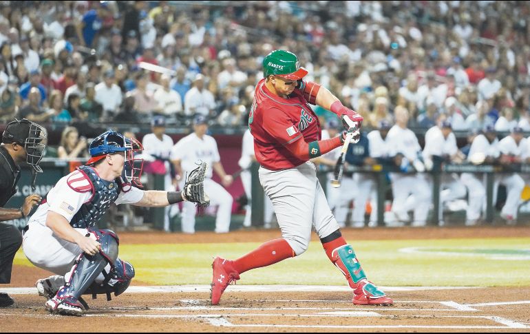Joey Meneses es la diferencia en el cuadro mexicano, demostrándolo anoche luego de conectar un par de cuadrangulares con los que la novena tricolor impuso condiciones ante los estadounidenses. AP