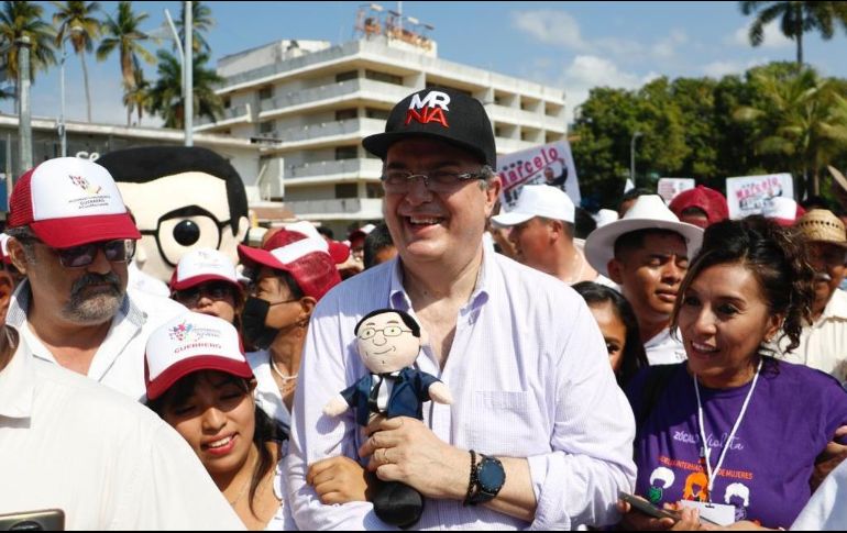 El canciller Marcelo Ebrard señaló que lleva 23 años trabajando al lado de López Obrador. Sergio Robles/ Quadratin Guerrero