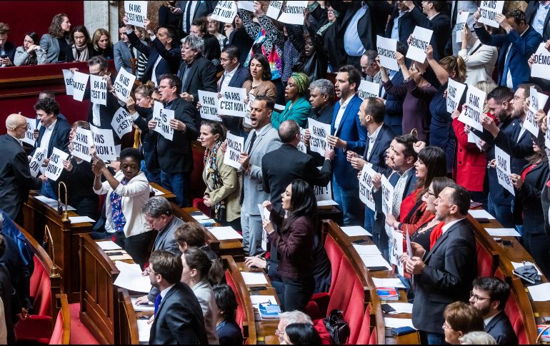 La reforma al sistema jubilatorio de Macron ha provocado enormes huelgas y protestas en todo el país desde enero. EFE/C. Petit