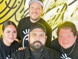 Lorena Sánchez, Moisés Guillén -de barba- Juan José Santana y José Luis Santana. EL INFORMADOR/ A. Camacho