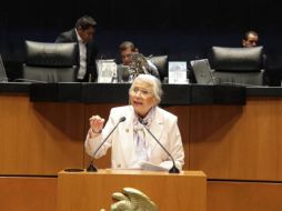 La extitular de la Segob se une a las críticas por la quema de la figura de cartón. TWITTER/@M_OlgaSCordero