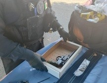 La pistola tipo revólver Colt con cachas negras y con seis cartuchos. CORTESÍA