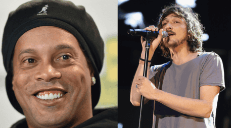 Fue en un avión donde el vocalista de Zoé se cruzó con Ronaldinho; confesó que es uno de sus futbolistas favoritos. ESPECIAL