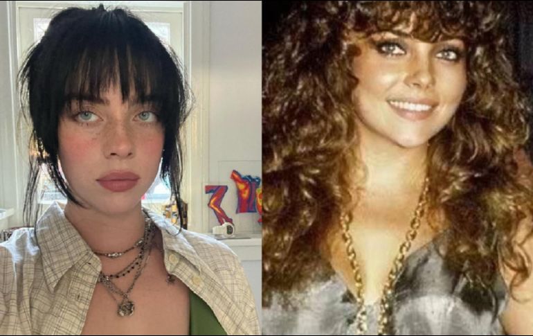 Los ojos verdes de la cantante Billie Eilish y de la actriz Verónica Castro son un rasgo que comparten y que no ha pasado desapercibido. INSTAGRAM