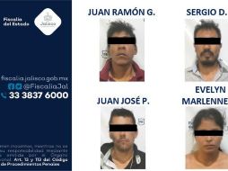 A los detenidos se les aseguró un vehículo marca Ford tipo Expedition, modelo 98 en color tinto, así como un arma de fuego sub-metralladora calibre 22. ESPECIAL/Fiscalía de Jalisco