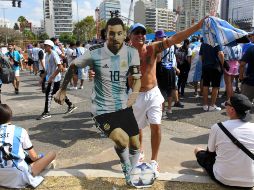 La Messimanía se hace presente en tierras argentinas. EFE/Enrique García