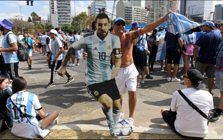 La Messimanía se hace presente en tierras argentinas. EFE/Enrique García