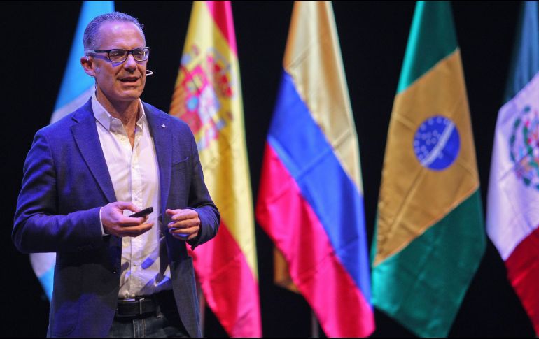 El doctor en Farmacia, Gorka Orive Arroyo, ofreció una conferencia magistral denominada “Últimos avances en medicina regenerativa e ingeniería tisular” en el CIAM 2023. EL INFORMADOR/ ALONSO CAMACHO