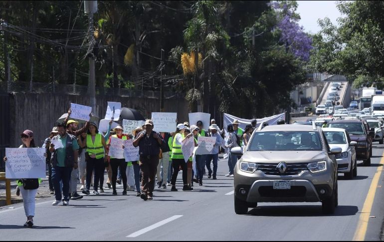 La manifestación fue en carretera a Nogales, a la altura de Rancho Contento en Zapopan. EL INFORMADOR/ CARLOS ZEPEDA