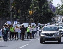 La manifestación fue en carretera a Nogales, a la altura de Rancho Contento en Zapopan. EL INFORMADOR/ CARLOS ZEPEDA