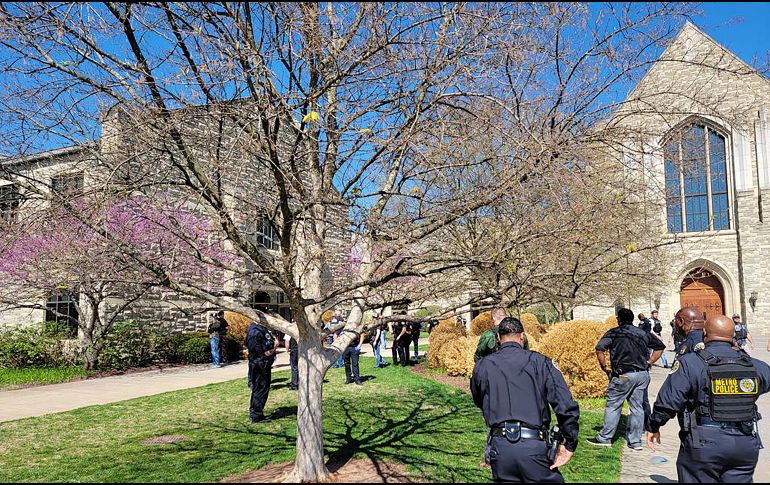 El tiroteo ocurrió en The Covenant School, donde los estudiantes caminaron a un lugar seguro hasta una iglesia cercana para reunirse con sus padres. ESPECIAL / METRO NASHVILLE POLICE DEPARTMENT
