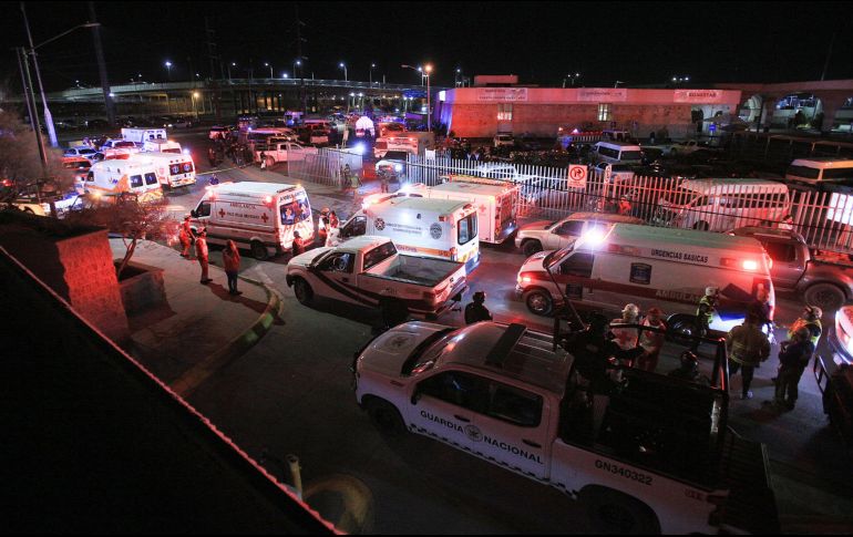 El incendio ocurrió en una zona de dormitorios donde estaba alojados 68 hombres mayores de edad originarios de Centro y Sudamérica. EFE/L. Torres