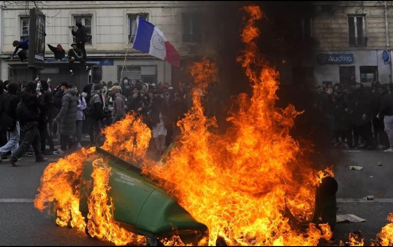 Continúan protestas y huelgas a nivel nacional contra la impopular reforma de pensiones impulsada por el gobierno del presidente Emmanuel Macron. AP