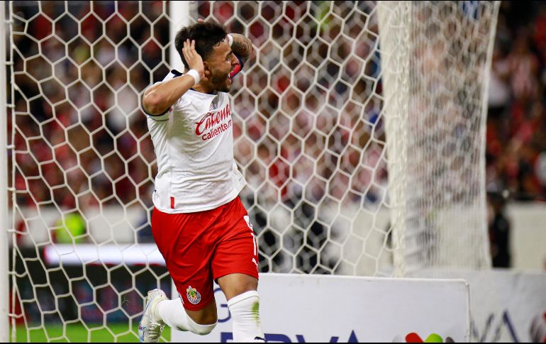 Alexis Vega dio ventaja momentánea al Rebaño, más tarde Atlas empató para dejar el marcador 3-3. EL INFORMADOR/C. Zepeda