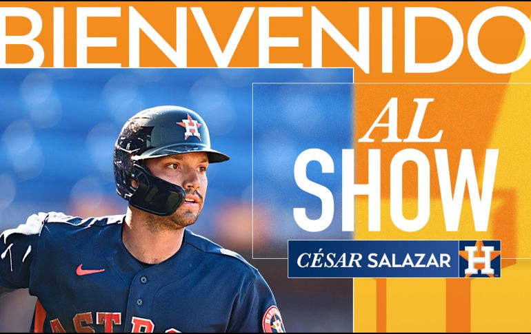 CÉSAR SALAZAR. El momento fue compartido con orgullo por parte de la cuenta de MLB en México. TWITTER / @MLB_Mexico