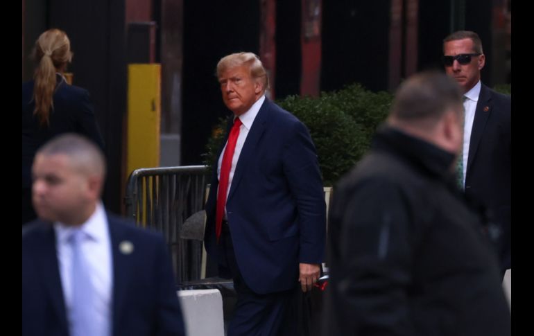 Trump se convirtió el jueves en el primer expresidente del país en afrontar cargos penales. EFE
