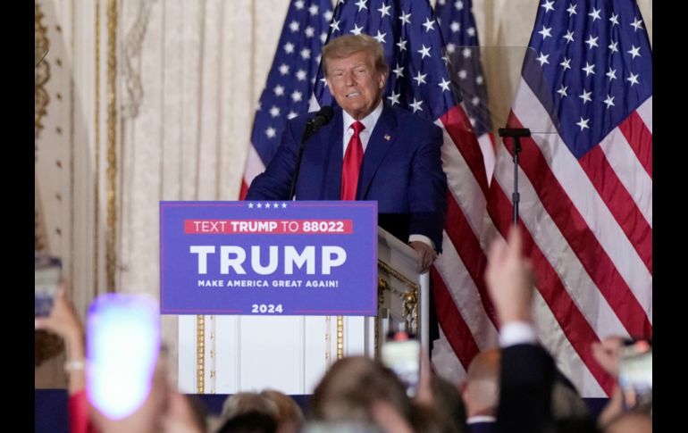 Donald Trump dio una declaración desde su mansión en Florida.