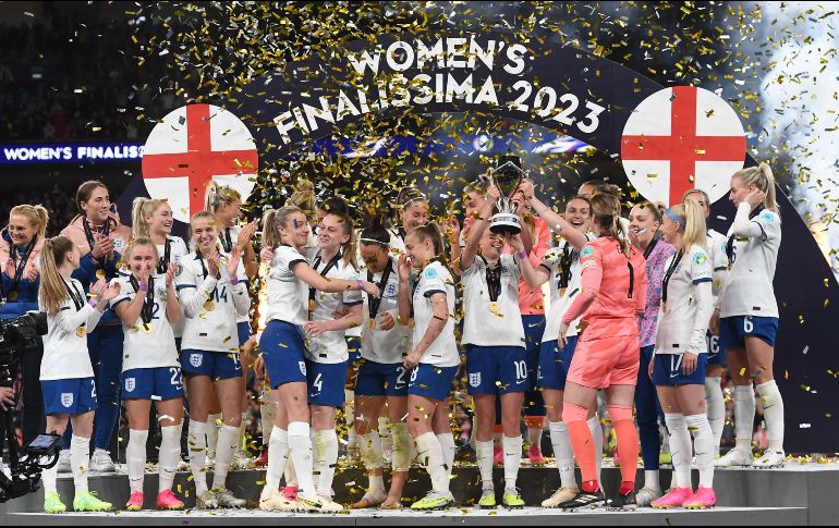 En la primera edición de la Finalissima Femenil, la Selección de Inglaterra se coronó campeona. EFE/ Andy Rain
