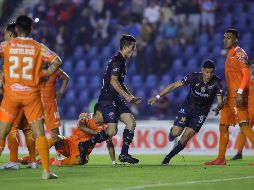 Daniel Lajud celebra el gol que en el minuto 69 dio el empate al Atlante. IMAGO7/E. Sánchez