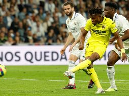 El nigeriano Samu Chukwueze anotó dos goles frente al Real Madrid para culminar la remontada en el Santiago Bernabéu. EFE/C. Moya