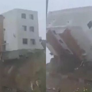 Captan momento exacto del derrumbe de edificio en Tijuana (VIDEO)