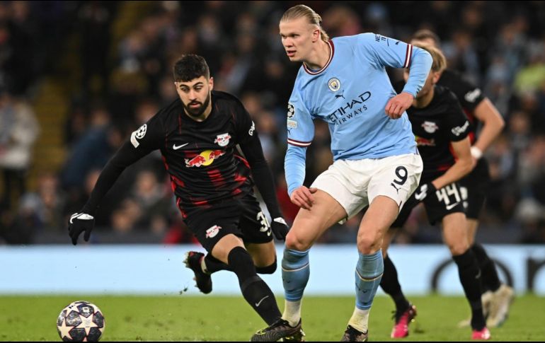 Manchester City viene de darle una paliza al Leizpig con un marcador global de 8-1, en los que Erling Haaland fue el encargado de anotar en 5 ocasiones en el partido de vuelta. AFP / ARCHIVO