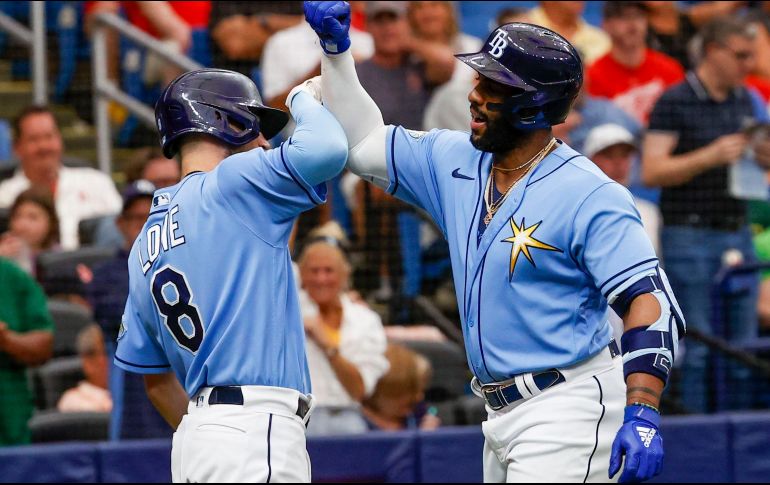 Las Rayas derrotaron a los Medias Rojas de Boston y lograron su victoria número 13 de manera consecutiva. AP/ Ivy Ceballo