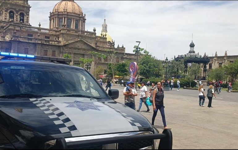 El hombre fue detenido por tocar a una mujer en el Centro Histórico de Guadalajara. ESPECIAL