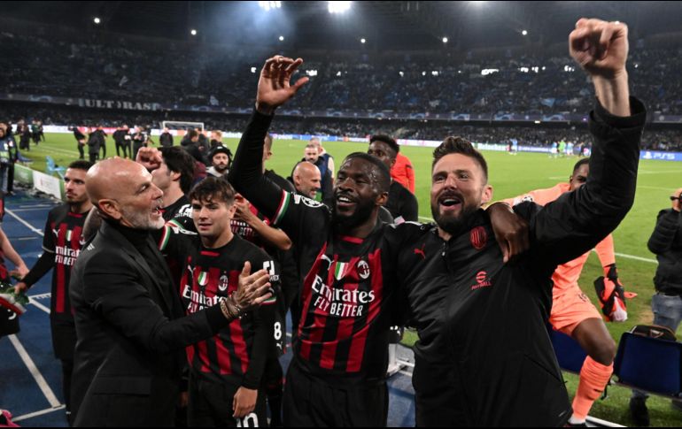 Milan se impuso con marcador global de 2-1 ante el Napoli. EFE/Ciro Fusco