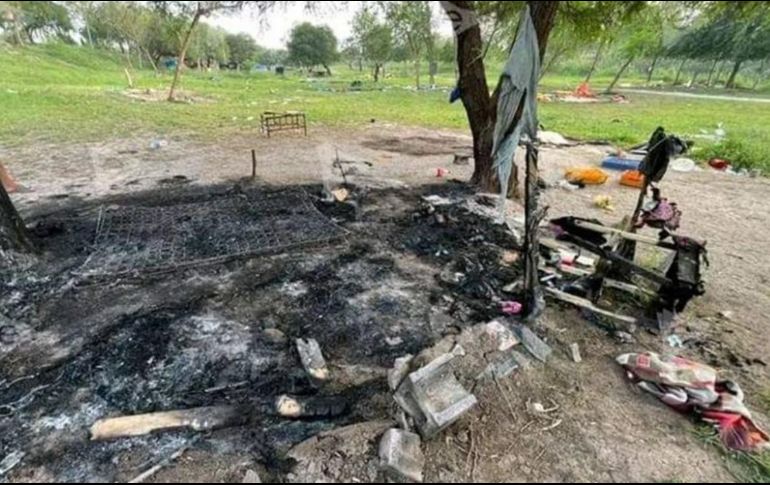 Al parecer fueron los mismos migrantes los que quemaron sus casas. SUN