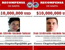 Estados Unidos pagará 10 millones de dólares a quien informe sobre el paradero del hijo del Chapo. ESPECIAL