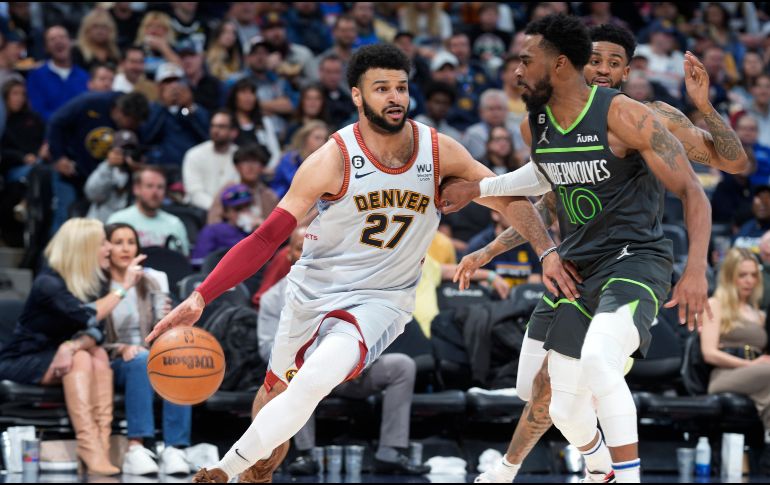 Jamal Murray fue el líder ofensivo de Denver con 35 puntos anotados. AP/D.Zalubowski