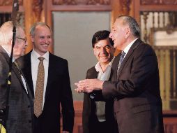 Adán Augusto López, secretario de Gobernación, encabezó la conferencia matutina en Palacio Nacional. EL UNIVERSAL