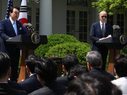 El presidente de Corea del Sur visitó esta semana la Casa Blanca y firmó convenios para la desnuclearización. AFP