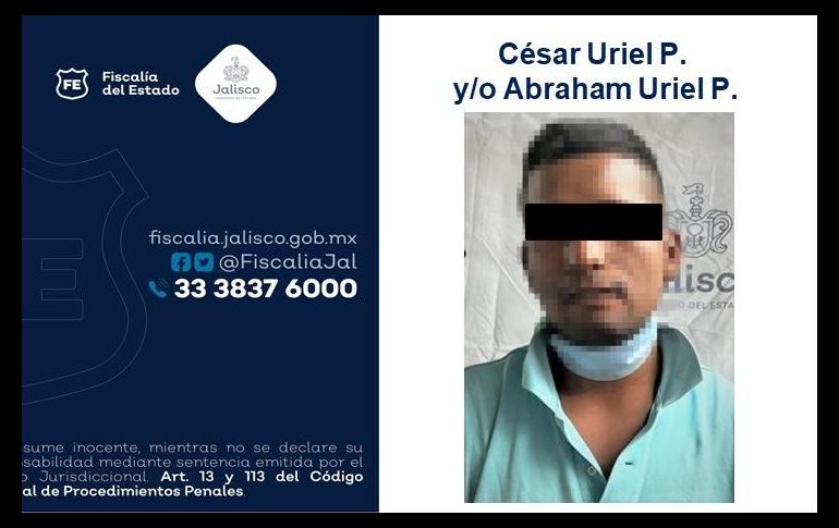  Abrahamun Uriel “P” o César Uriel “P” de 26 años permanecerá un año en prisión preventiva. ESPECIAL