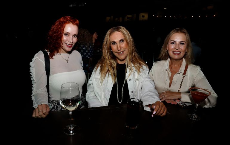 Ahilyn Paniagua, Gaby Enríquez y Marilú Orozco. GENTE BIEN JALISCO/ Claudio Jimeno