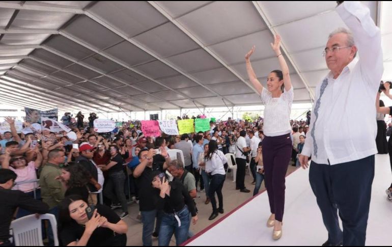 Claudia Sheinbaum acudió a Sinaloa a dar una conferencia magistral con más de 10 mil personas. ESPECIAL