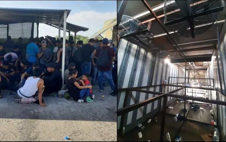 Los migrantes viajaban hacinados. SUN