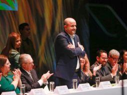 Ricardo Villanueva realizó hoy su cuarto informe de actividades como rector en la UdeG. EL INFORMADOR/ CARLOS ZEPEDA